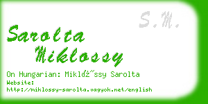 sarolta miklossy business card